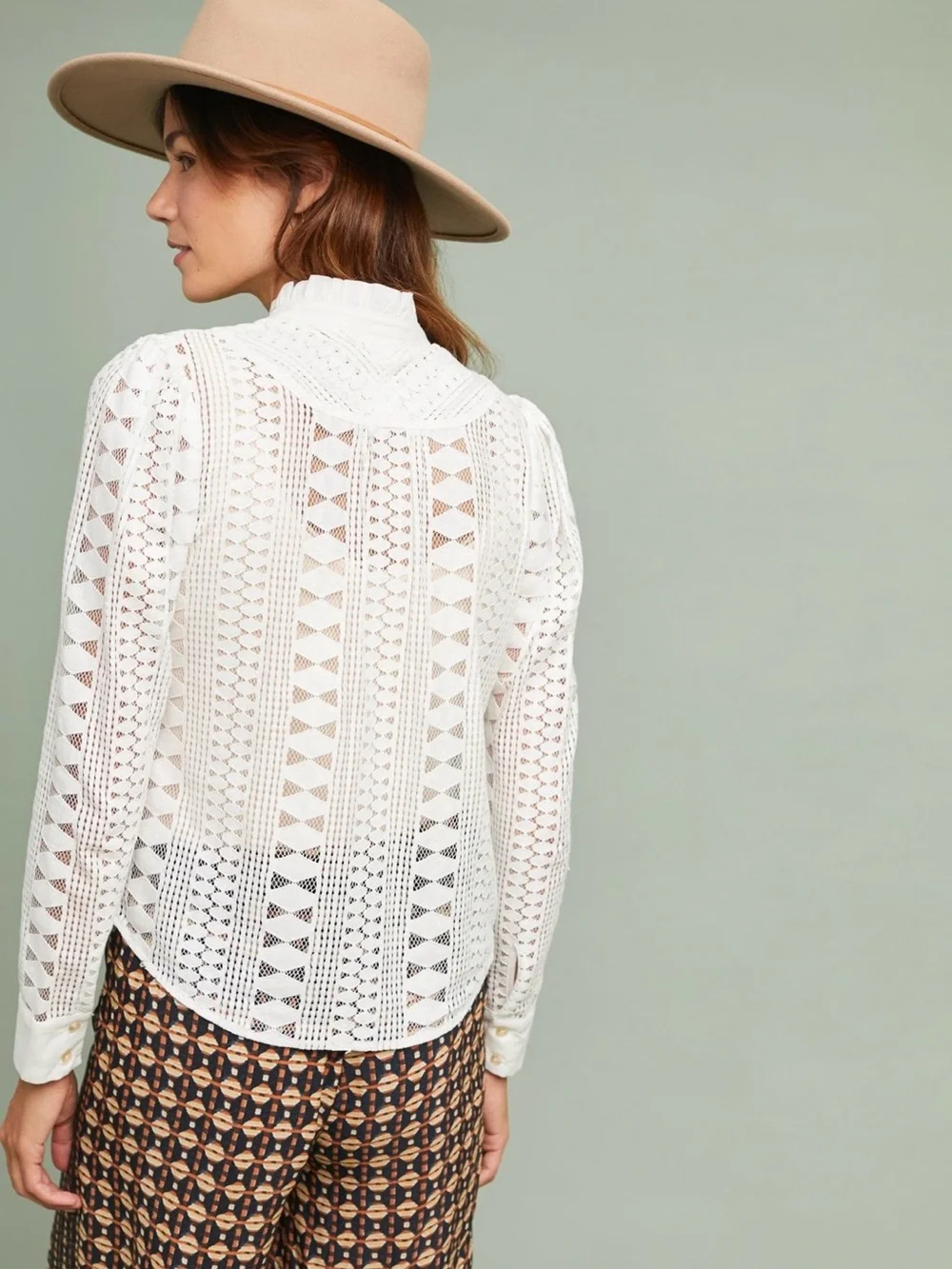 Anthropologie Laced Buttondown
